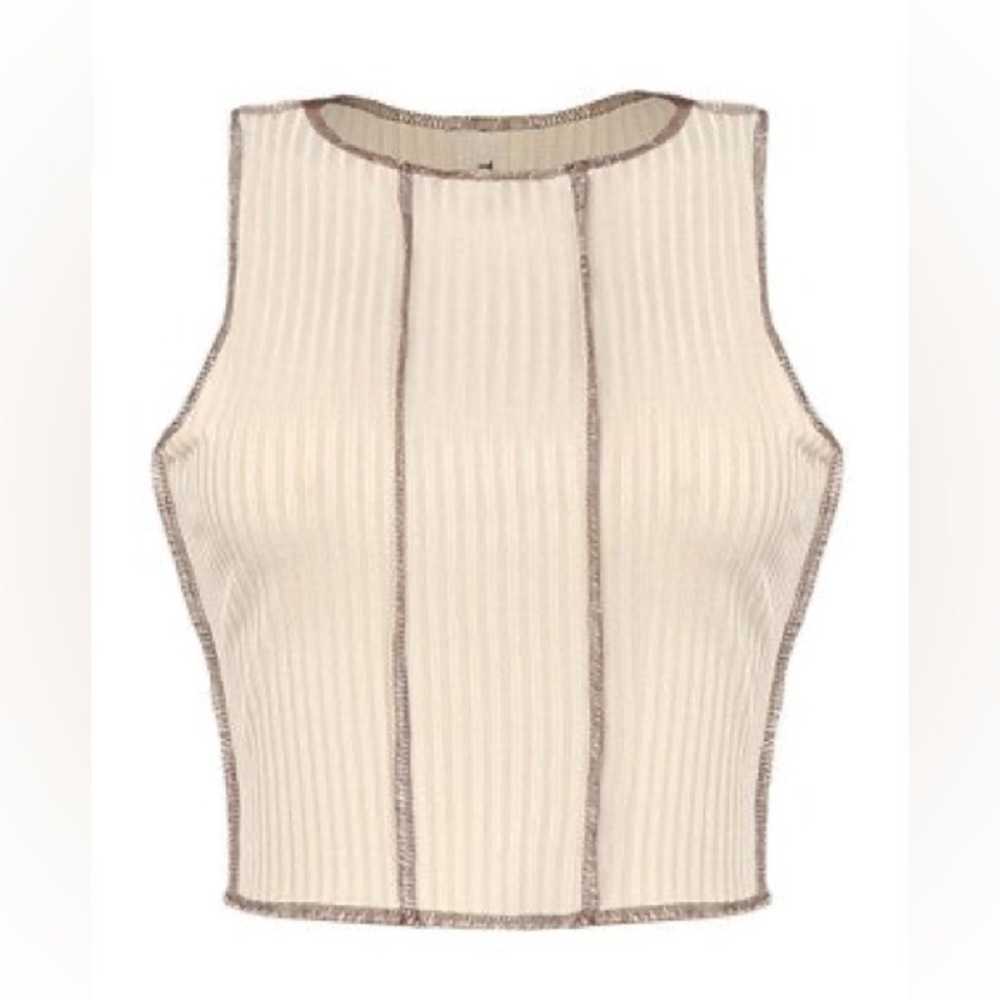 Taupe crop top
